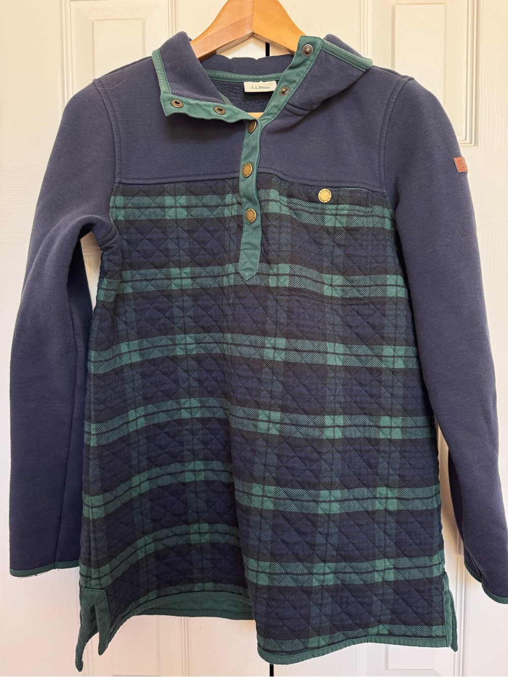 L.L. Bean Quilted Pullover Sweatshirt Women’s M Fleece